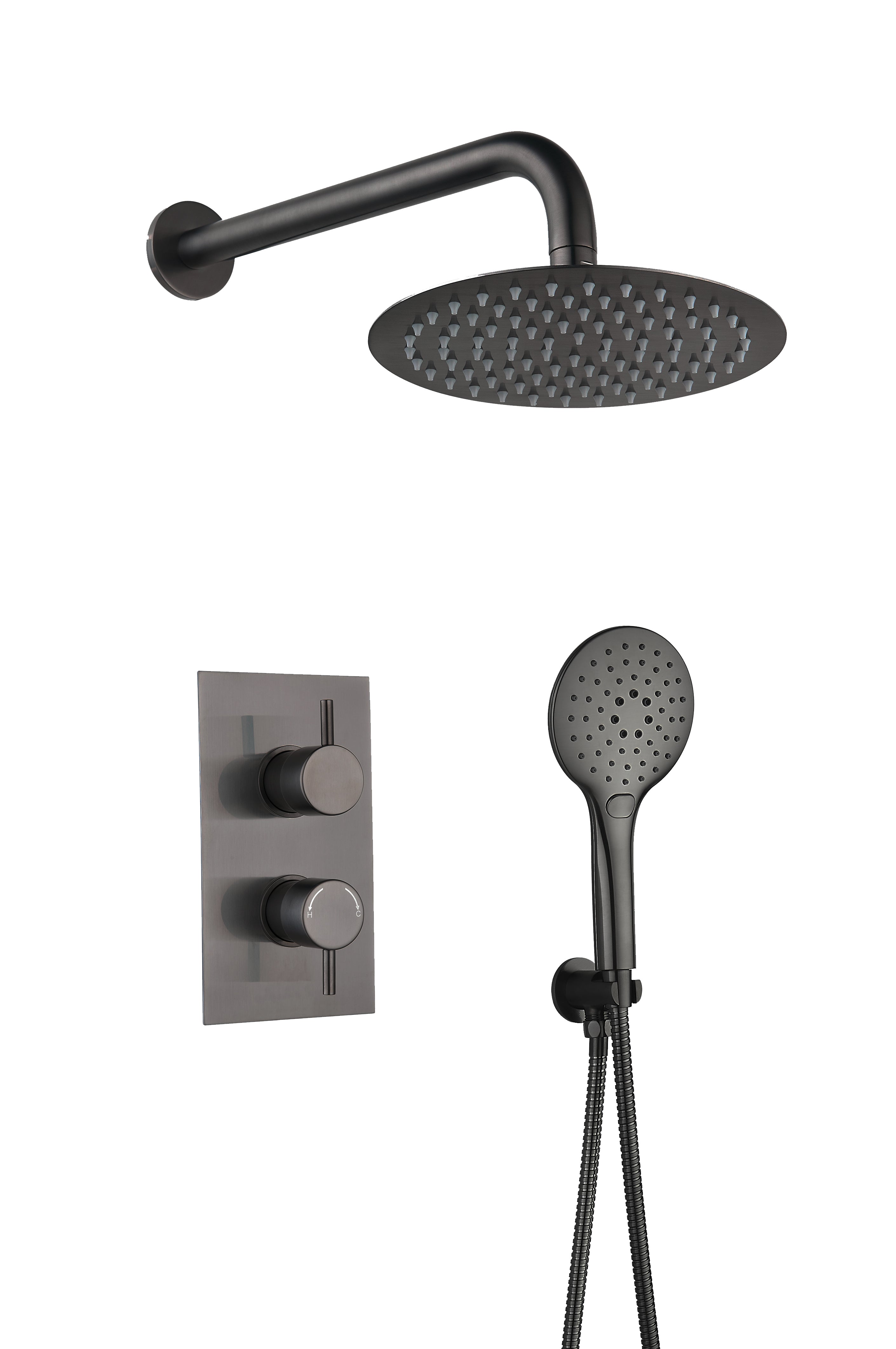 Round Concealed Thermostatic Shower Kit