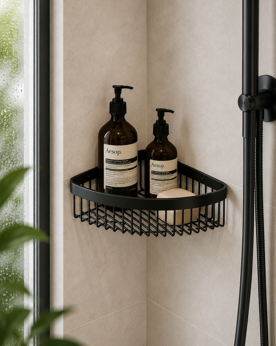 Cove Round Corner Shower Basket