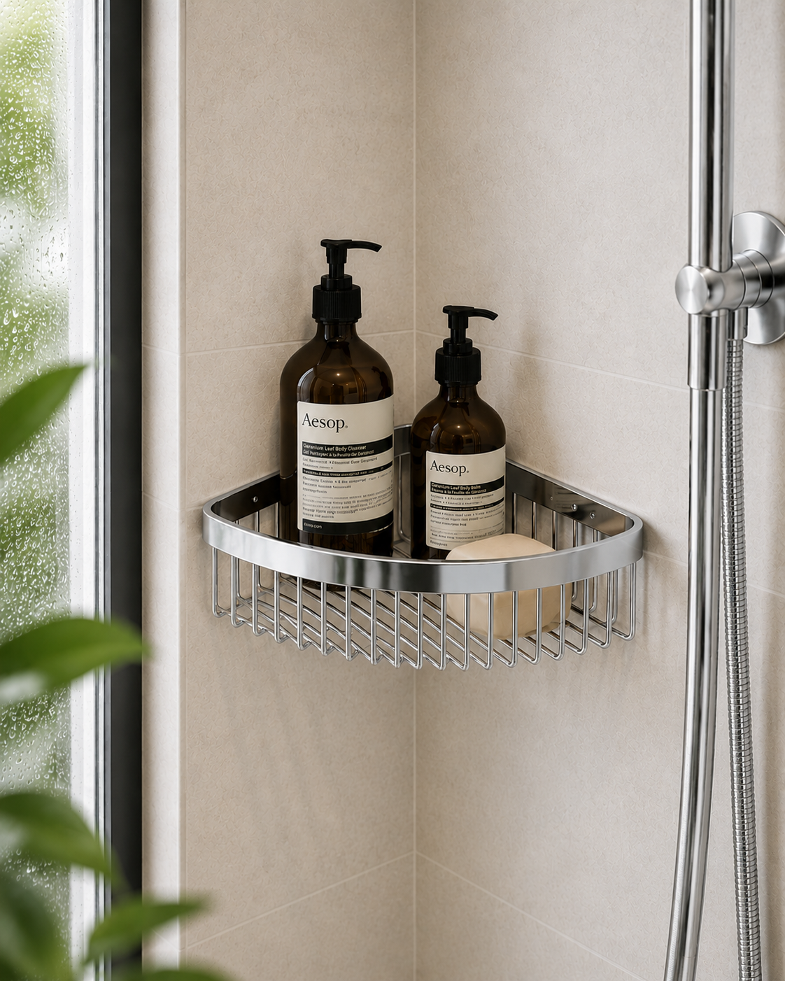 Cove Round Corner Shower Basket
