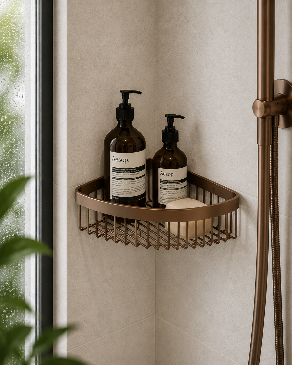 Cove Round Corner Shower Basket