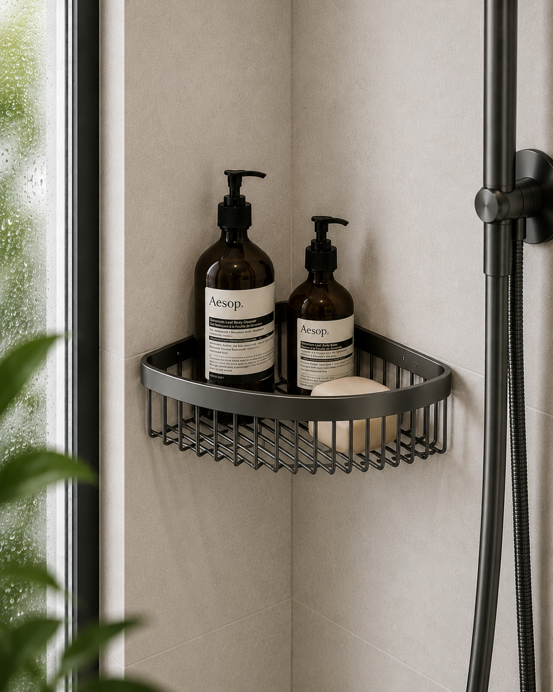 Cove Round Corner Shower Basket
