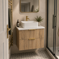 Leymere 610 Wall Hung Vanity Unit – Silvered Oak