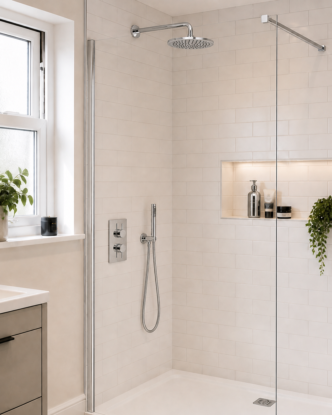 Round Concealed Thermostatic Shower Kit