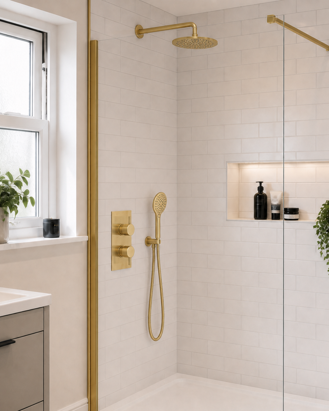 Round Concealed Thermostatic Shower Kit