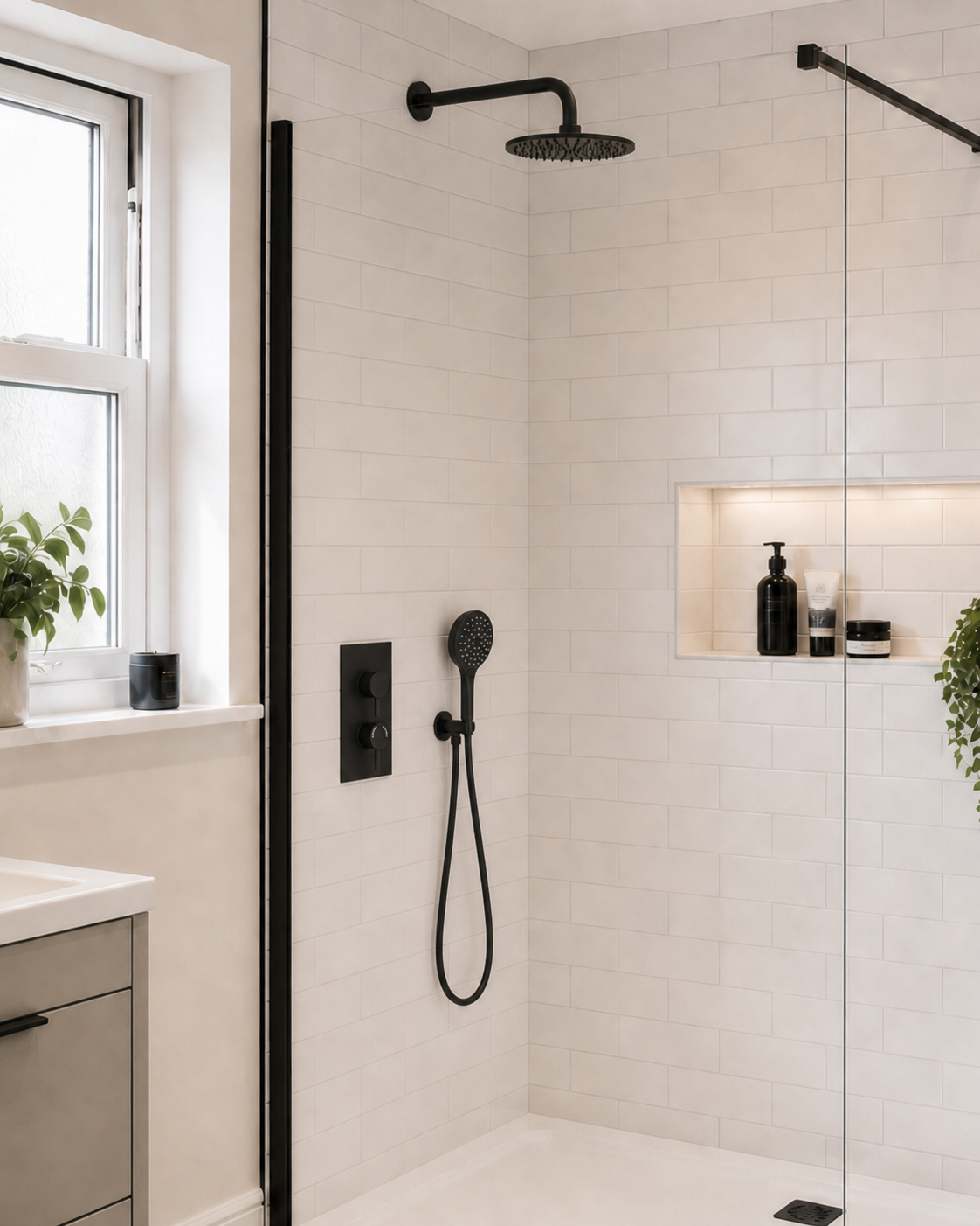 Round Concealed Thermostatic Shower Kit