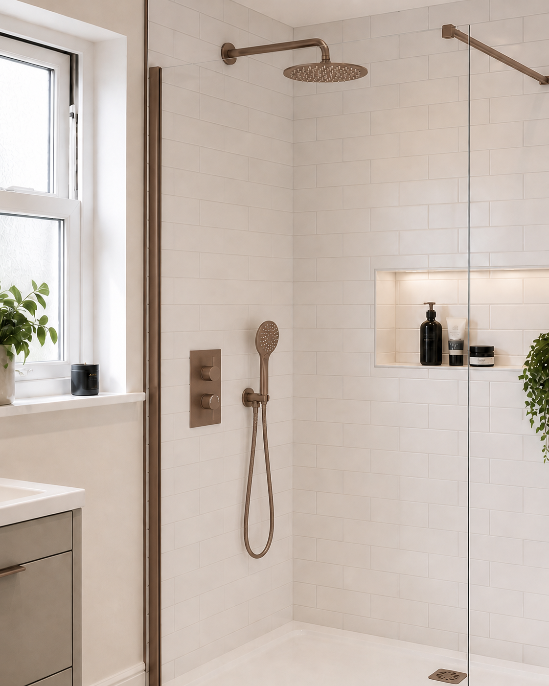 Round Concealed Thermostatic Shower Kit