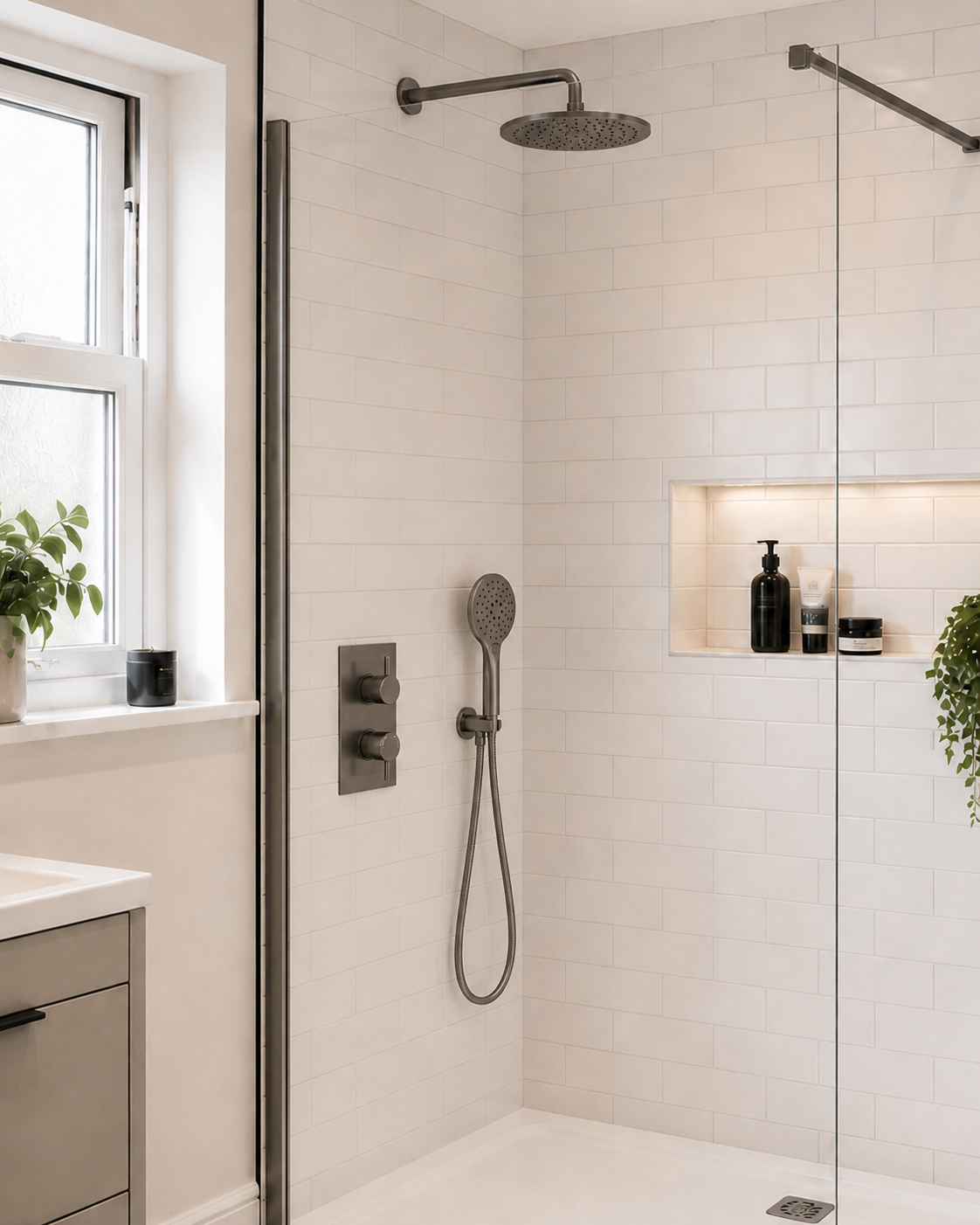 Round Concealed Thermostatic Shower Kit