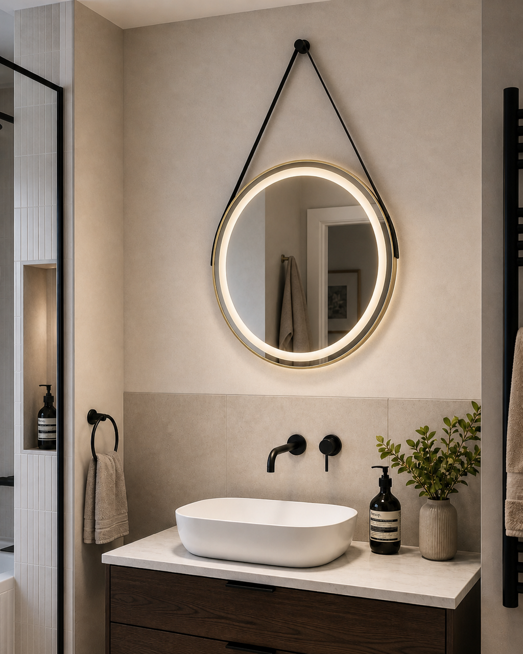 Delilah Round LED Touch Mirror
