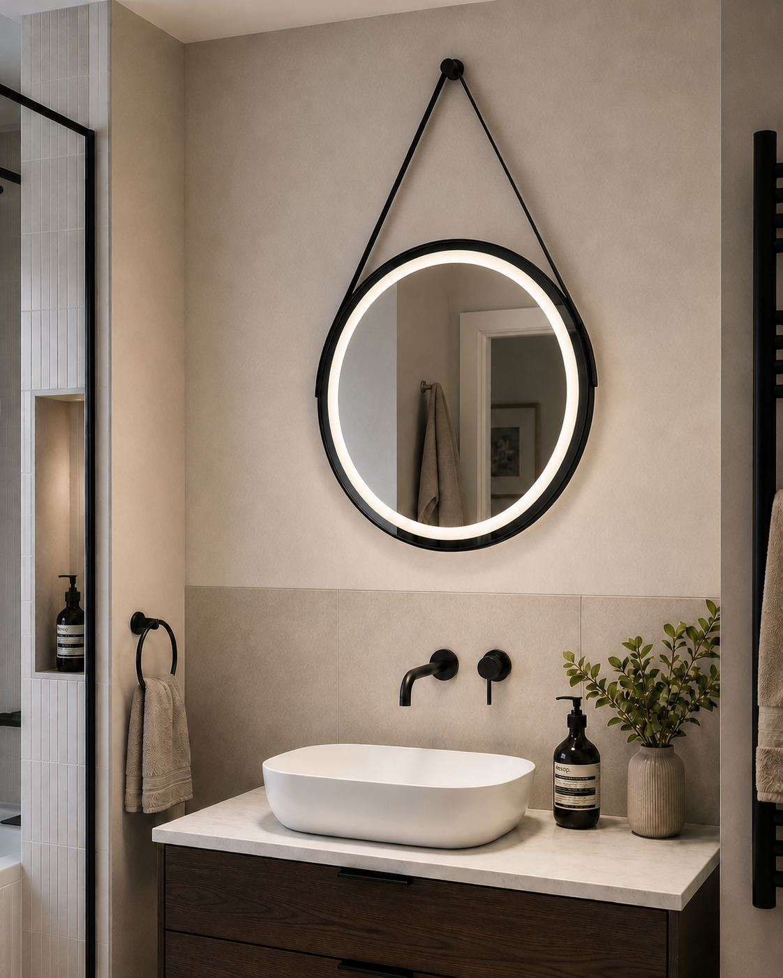 Delilah Round LED Touch Mirror