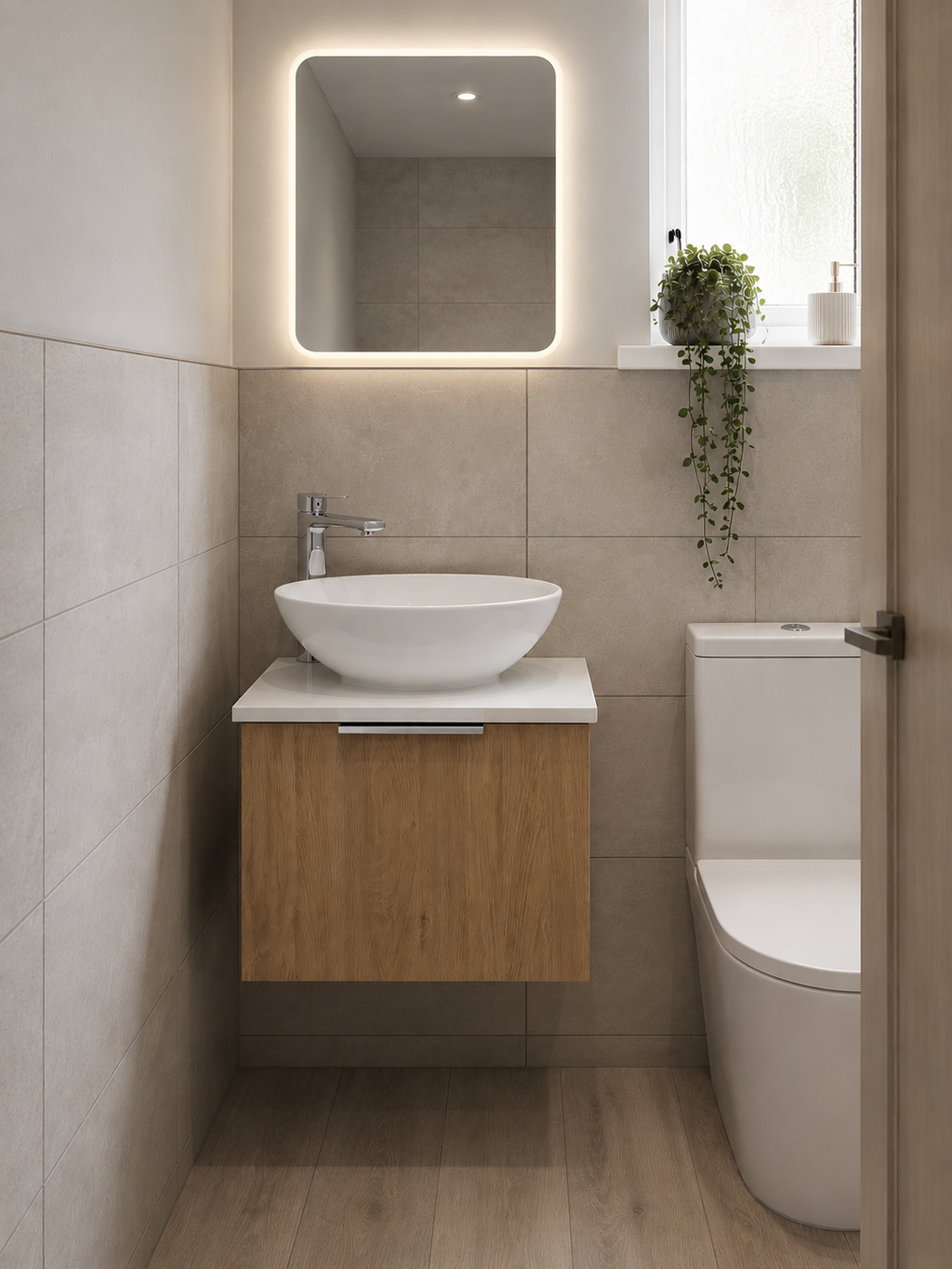 leymere unit in small bathroom