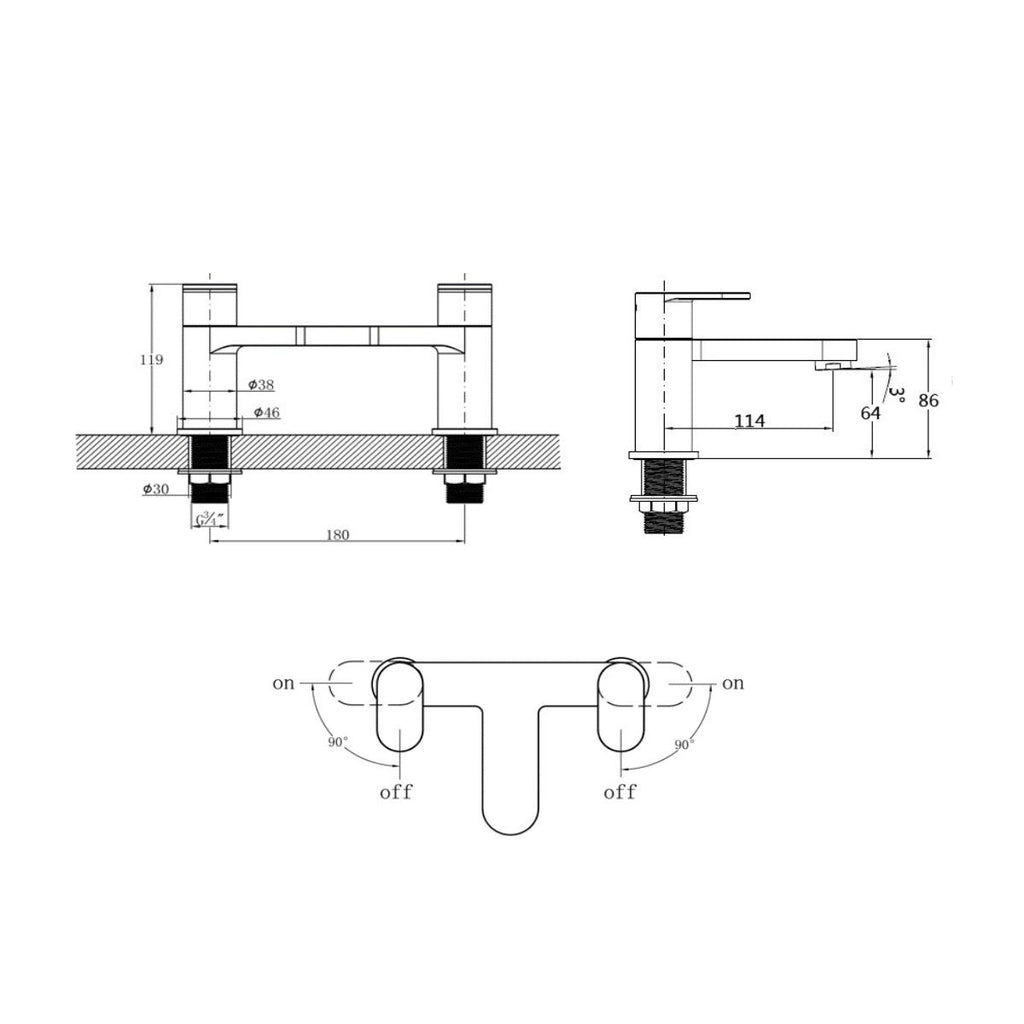 Metal gutter on a white background